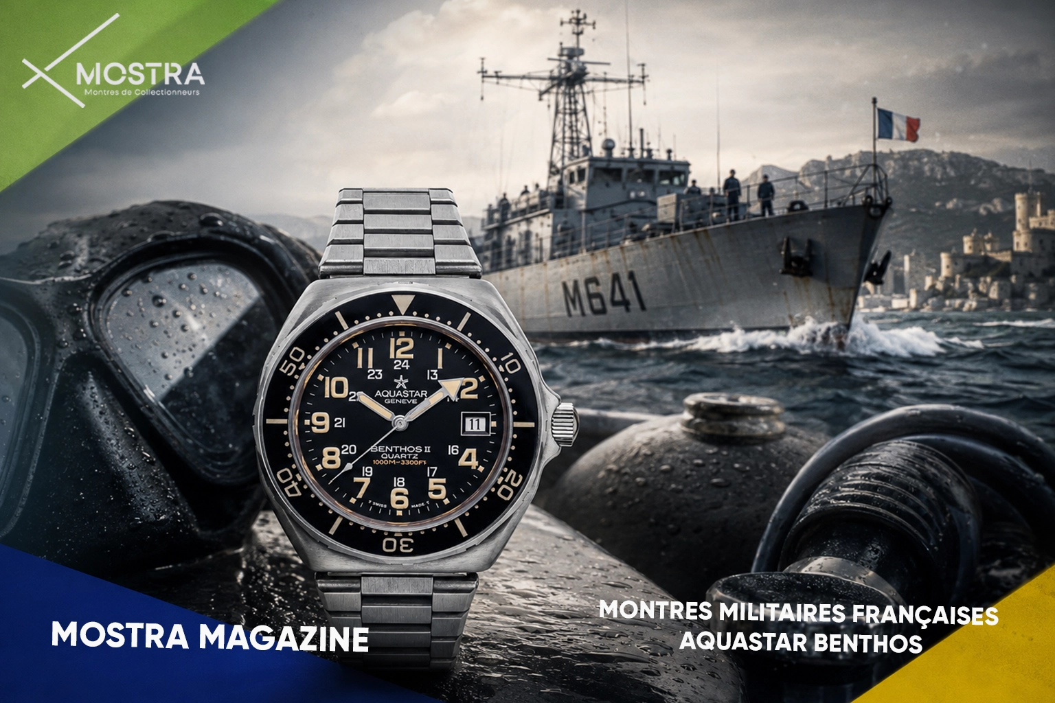 montre militaire aquastar benthos marine nationale toulon mostra magazine